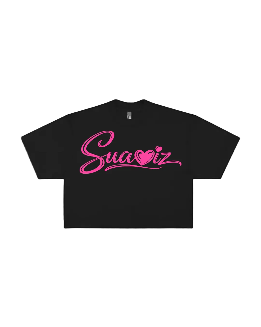 WOMEN’S SUAVIZ LOGO CROPPED TEE (BLACK)
